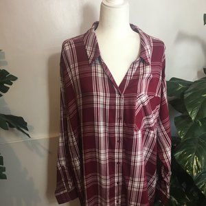 EVRI Women's Long sleeve Button Up Shirt Size 3X